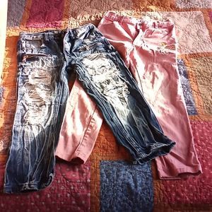 2 pairs of little girl jeans